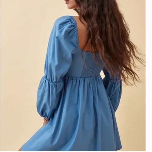 Reformation Michaela Dress in Azure - Picture 3 of 7